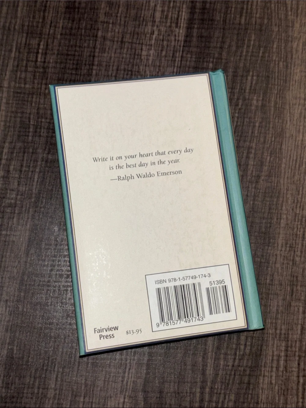 The Daily Book of Positive Quotations - Teal and Cream Hardcover